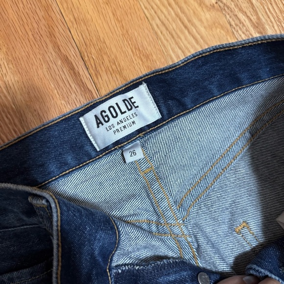 Agolde Remy High Rise Straight Wink Jeans size 26. CUT# 45840. STYLE# A105-813. - Picture 3 of 4